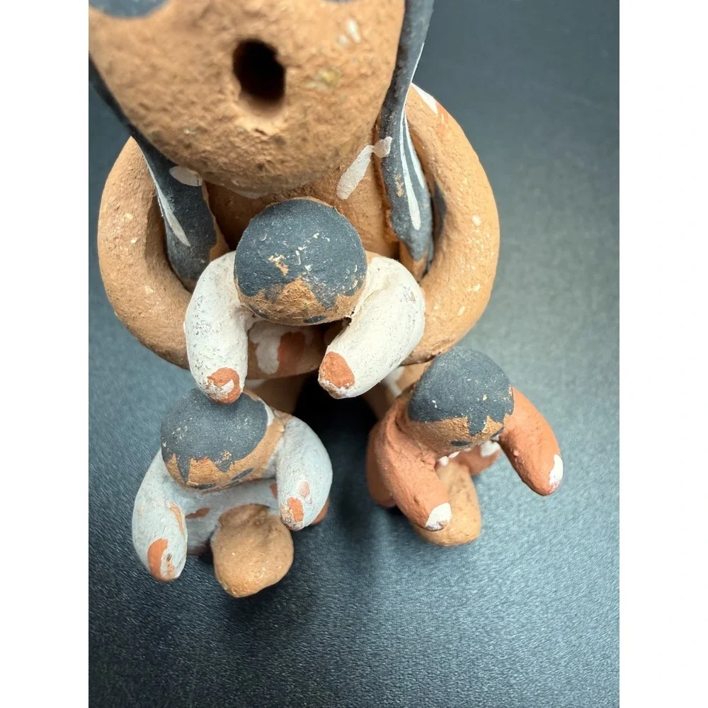 VTG Native American Jemez Taos Pueblo Storyteller W/ 4 children Juanita Martinez - Picture 7 of 10